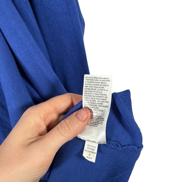 Chicos Spun Rayon Hanky Hem Cardigan Sweater Tank Top Set Blue Womens 3 US XL - Picture 5 of 11